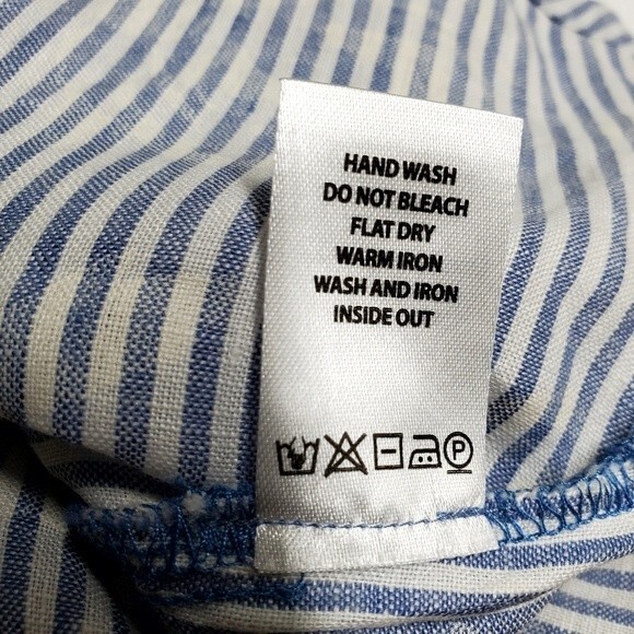 SPARTINA 449 Oyster Alley Blue and White Floral Printed Wren Tunic Dress XS - Picture 6 of 8